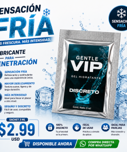 Lubricante VIP Sensación Fría Sachet 3ML – “El Escalofrío”